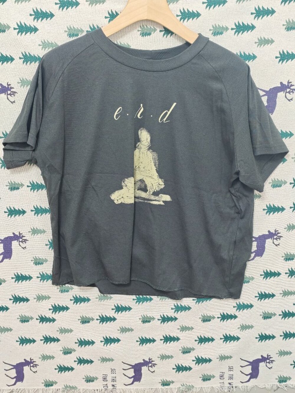 Relaxed Charcoal Graphic Tee - Short Sleeve Casual Shirt
